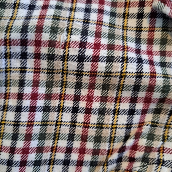 Gymboree boys size 4 button up shirt white, maroon, black & green 1 pocket VGUC - Picture 2 of 4